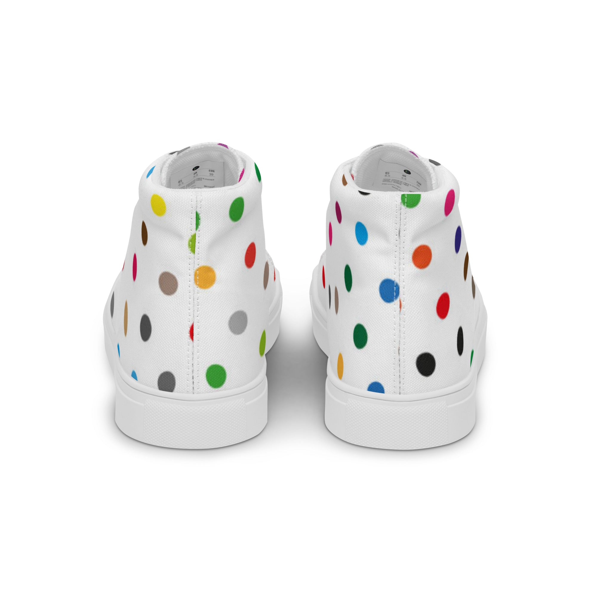 Zilla Dots Party City Men’s high top canvas shoes
