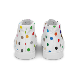 Zilla Dots Party City Men’s high top canvas shoes
