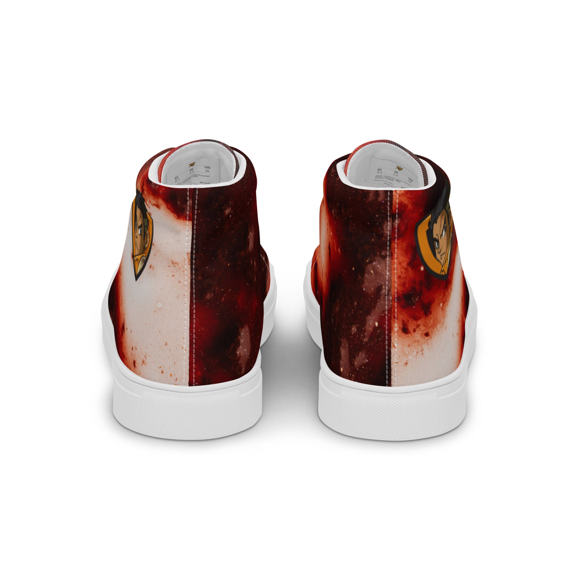 Abstract Lava Men’s high top canvas shoes
