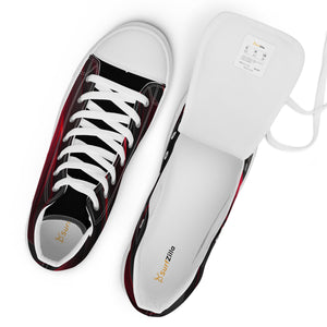 Abstract Night Sun Men’s high top canvas shoes