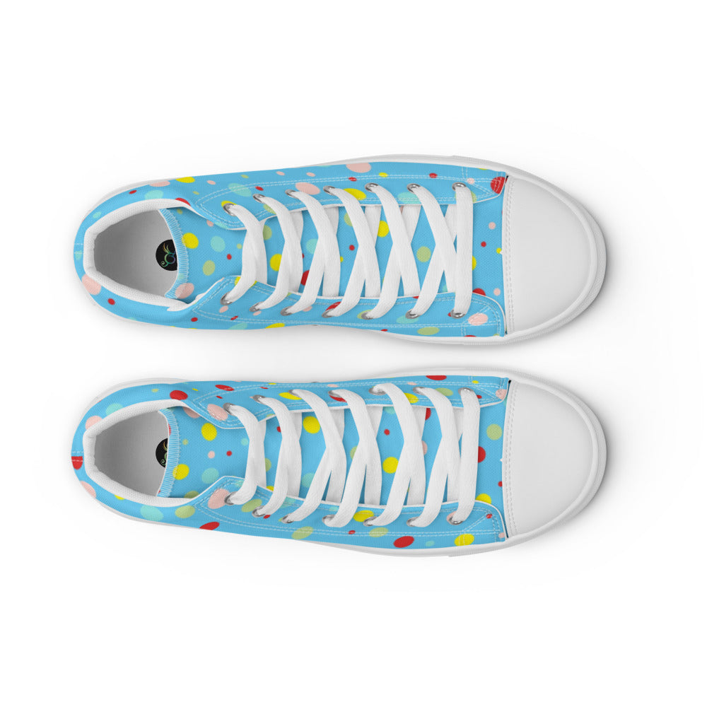 Zilla Dots Confetti Men’s high top canvas shoes
