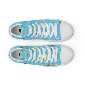 Zilla Dots Confetti Men’s high top canvas shoes