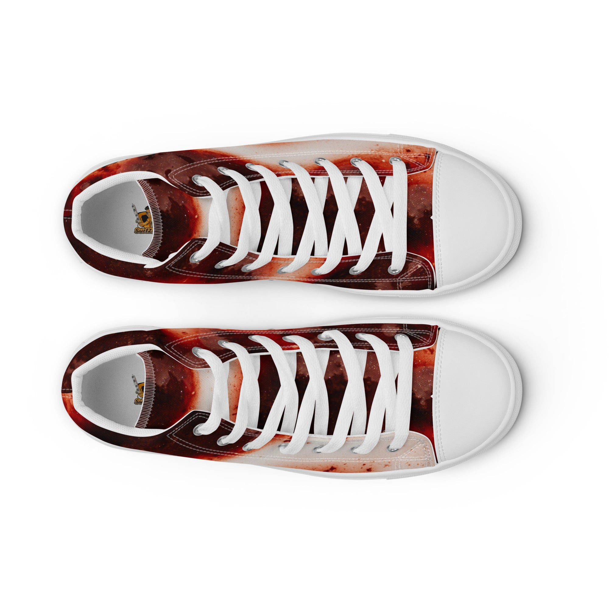 Abstract Lava Men’s high top canvas shoes
