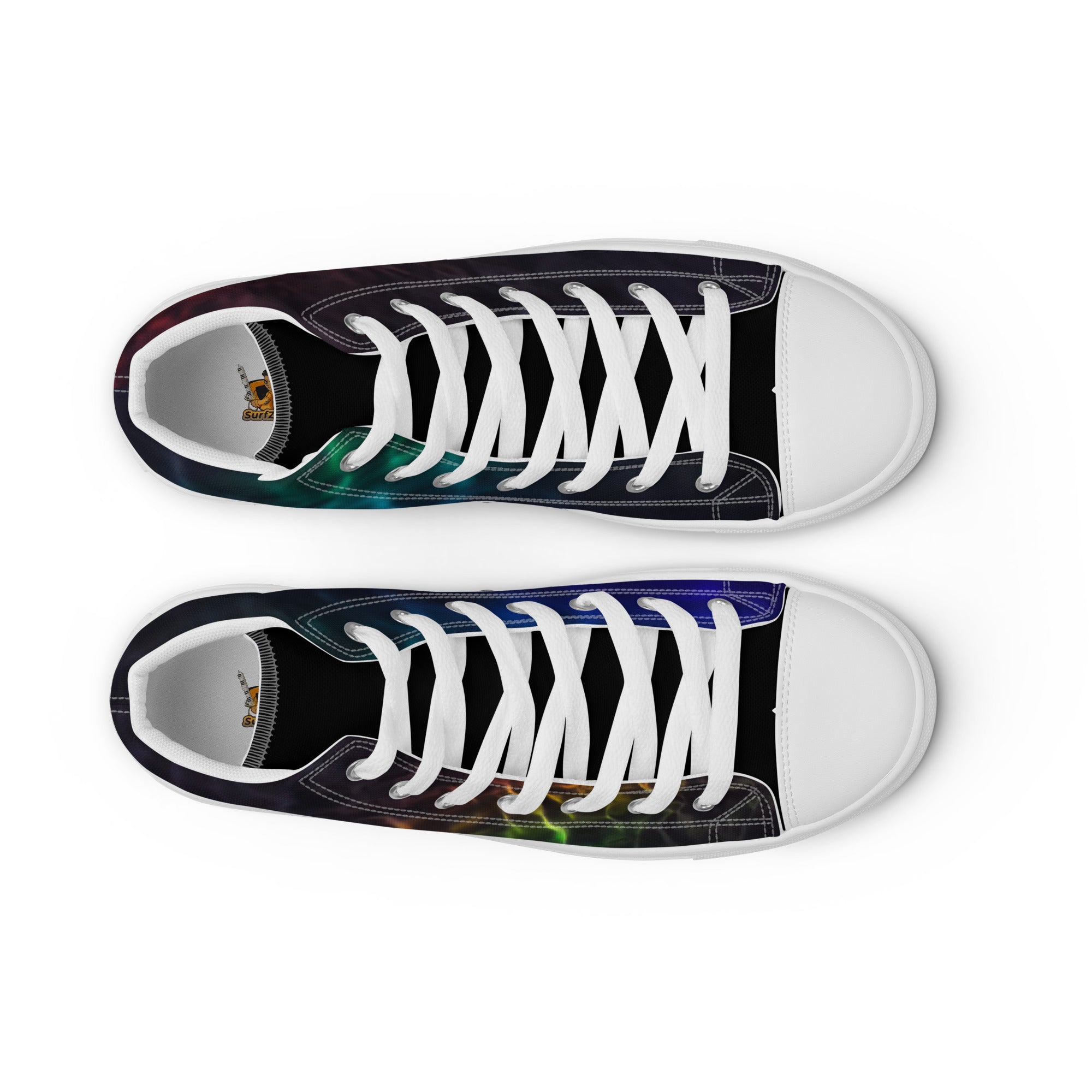 Abstract Prism Men’s high top canvas shoes