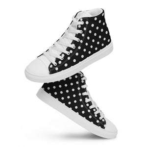 Zilla Dotz Black Men’s high top canvas shoes