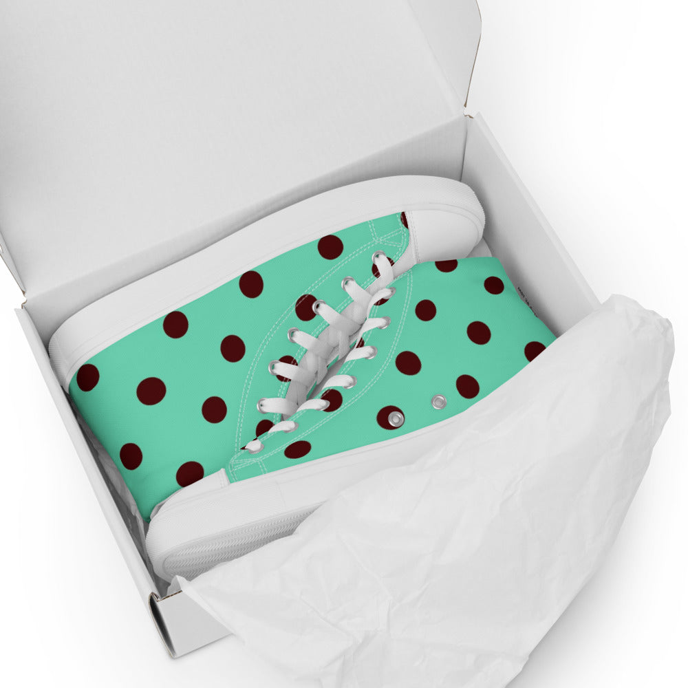 Zilla Dots Envy Men’s high top canvas shoes