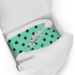 Zilla Dots Envy Men’s high top canvas shoes