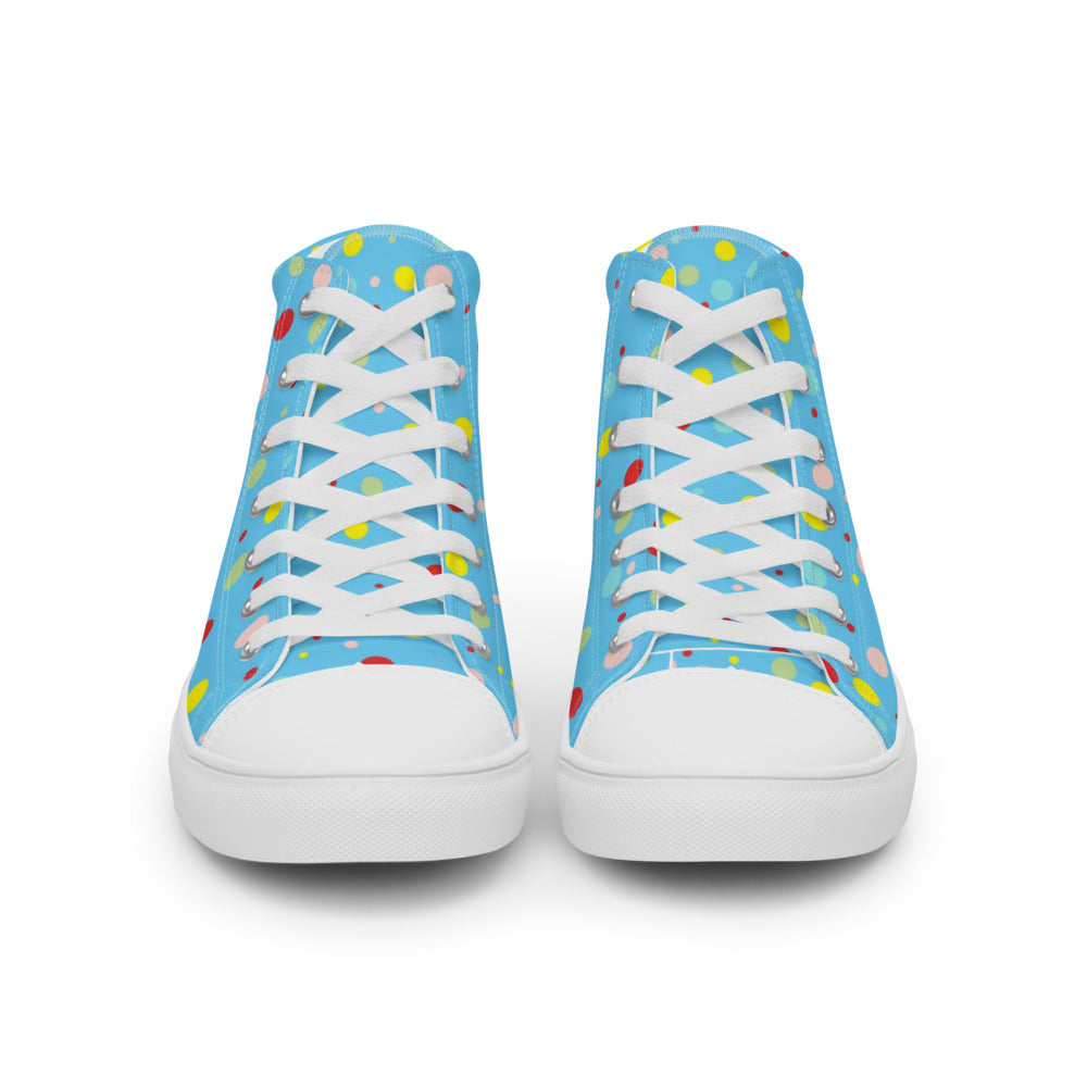 Zilla Dots Confetti Men’s high top canvas shoes