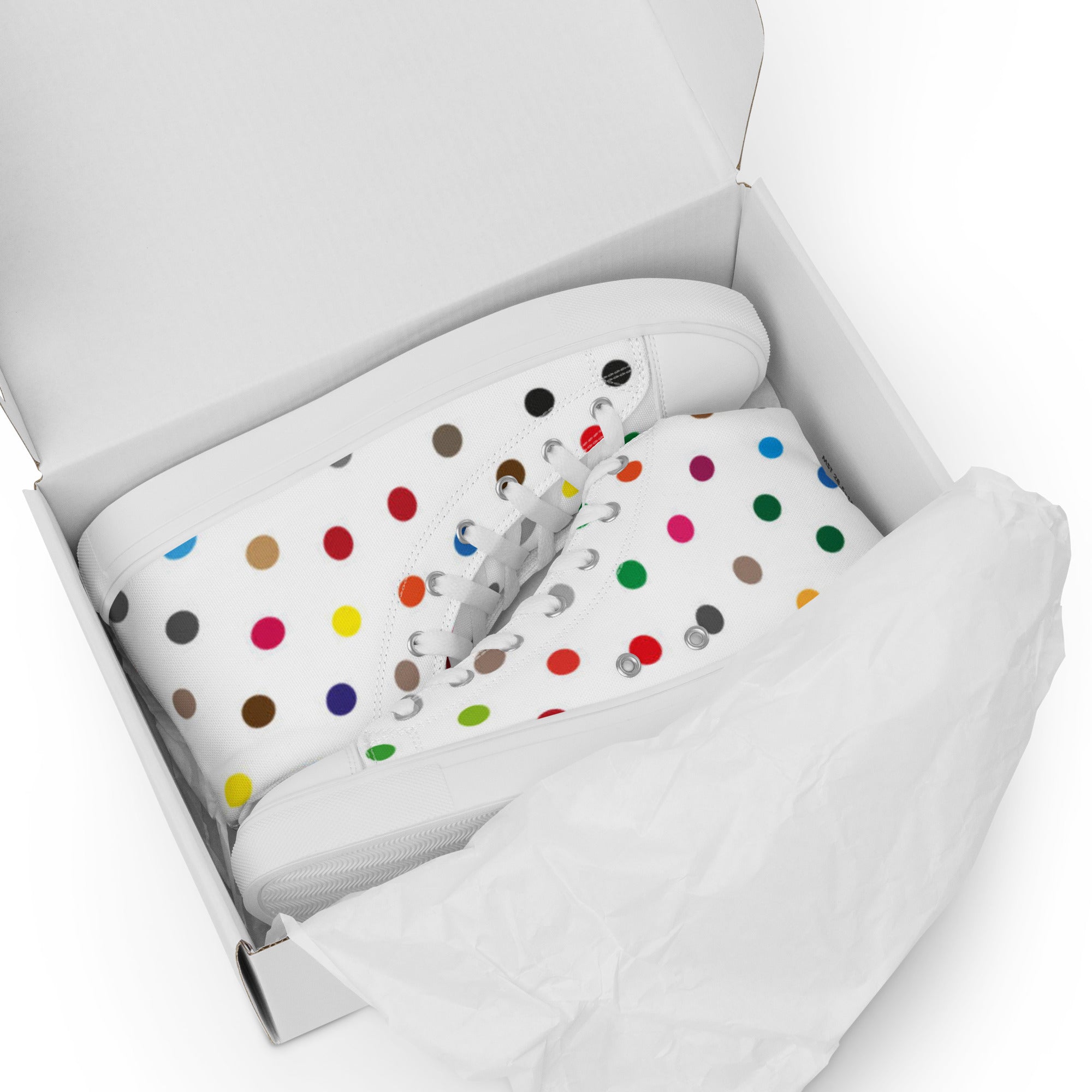 Zilla Dots Party City Men’s high top canvas shoes