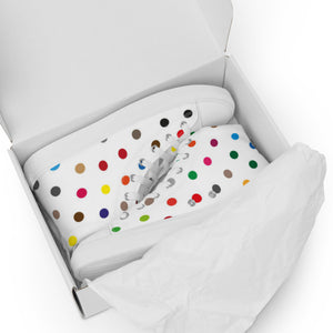Zilla Dots Party City Men’s high top canvas shoes