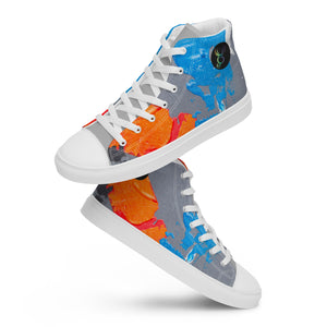 Abstract SJ Collection 1 Men’s high top canvas shoes