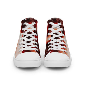 Abstract Lava Men’s high top canvas shoes