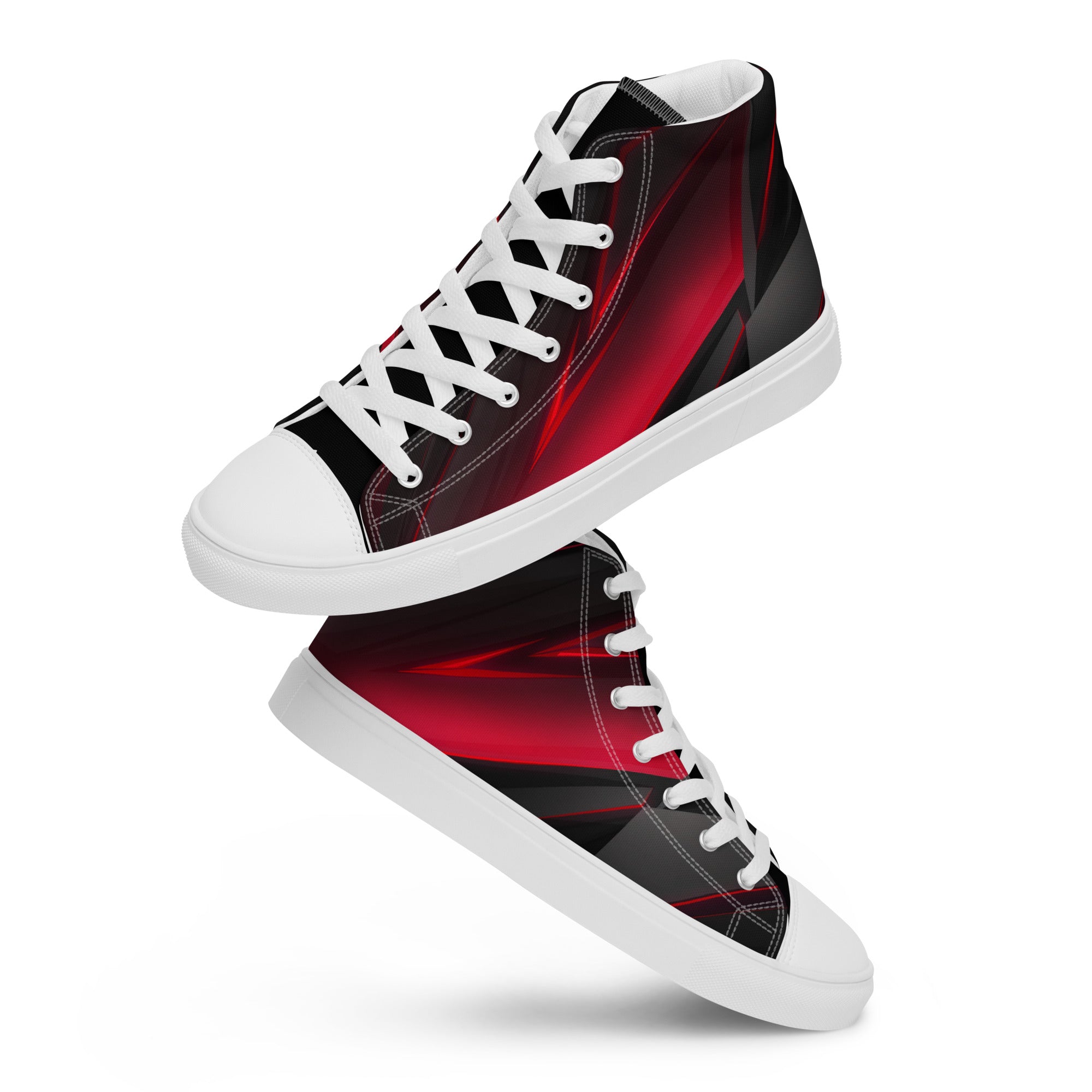 Abstract Night Sun Men’s high top canvas shoes