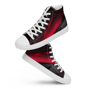 Abstract Night Sun Men’s high top canvas shoes