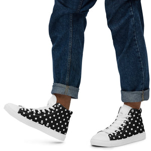 Zilla Dotz Black Men’s high top canvas shoes