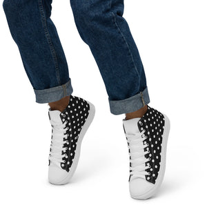 Zilla Dotz Black Men’s high top canvas shoes