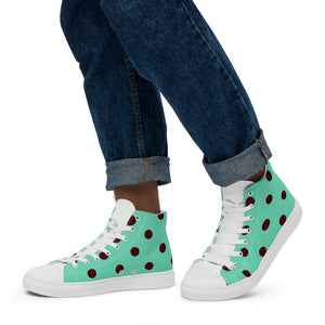 Zilla Dots Envy Men’s high top canvas shoes