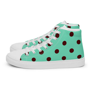 Zilla Dots Envy Men’s high top canvas shoes