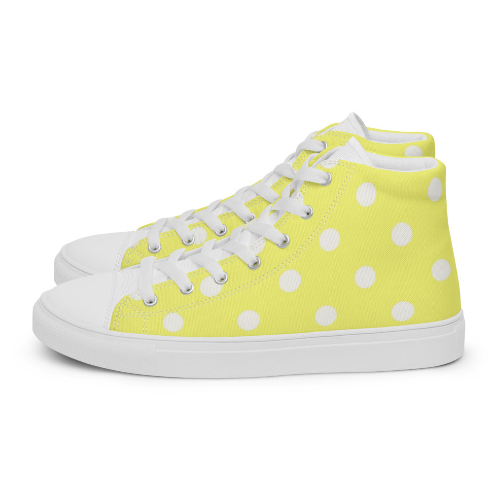 Zilla Dots Sunshine Men’s high top canvas shoes
