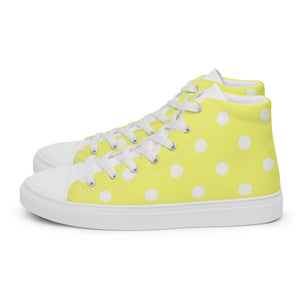 Zilla Dots Sunshine Men’s high top canvas shoes