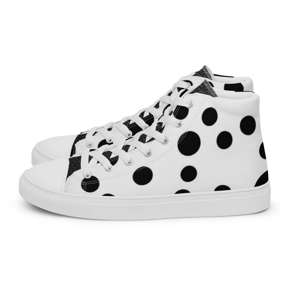 SurfZilla Zilla Dots Moozick Men’s high top canvas shoes