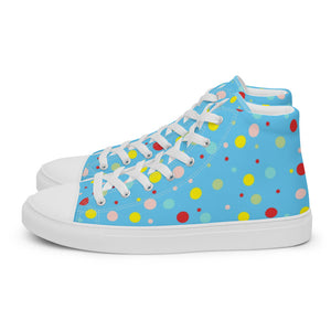 Zilla Dots Confetti Men’s high top canvas shoes