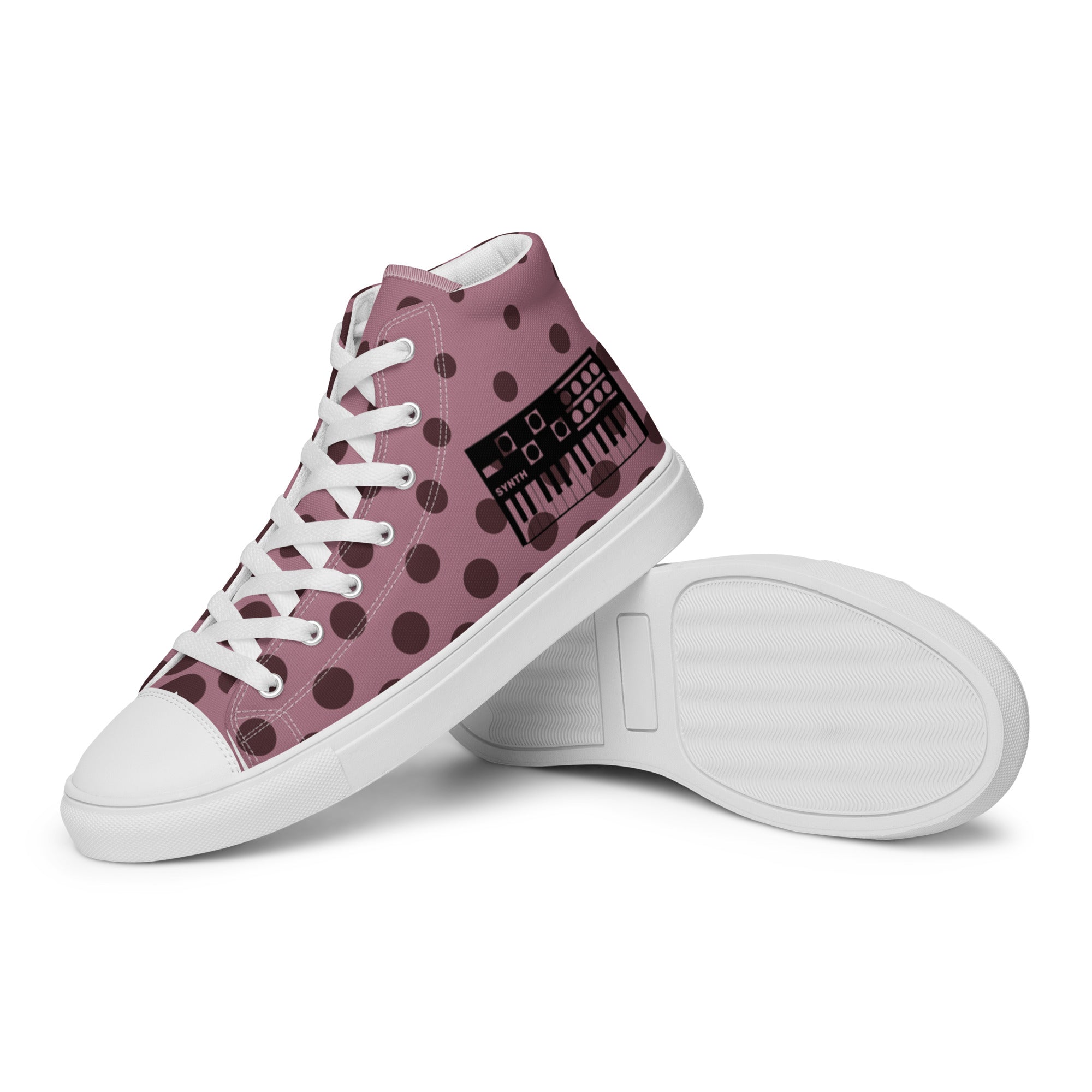 SurfZilla Synth Syrup Men’s high top canvas shoes