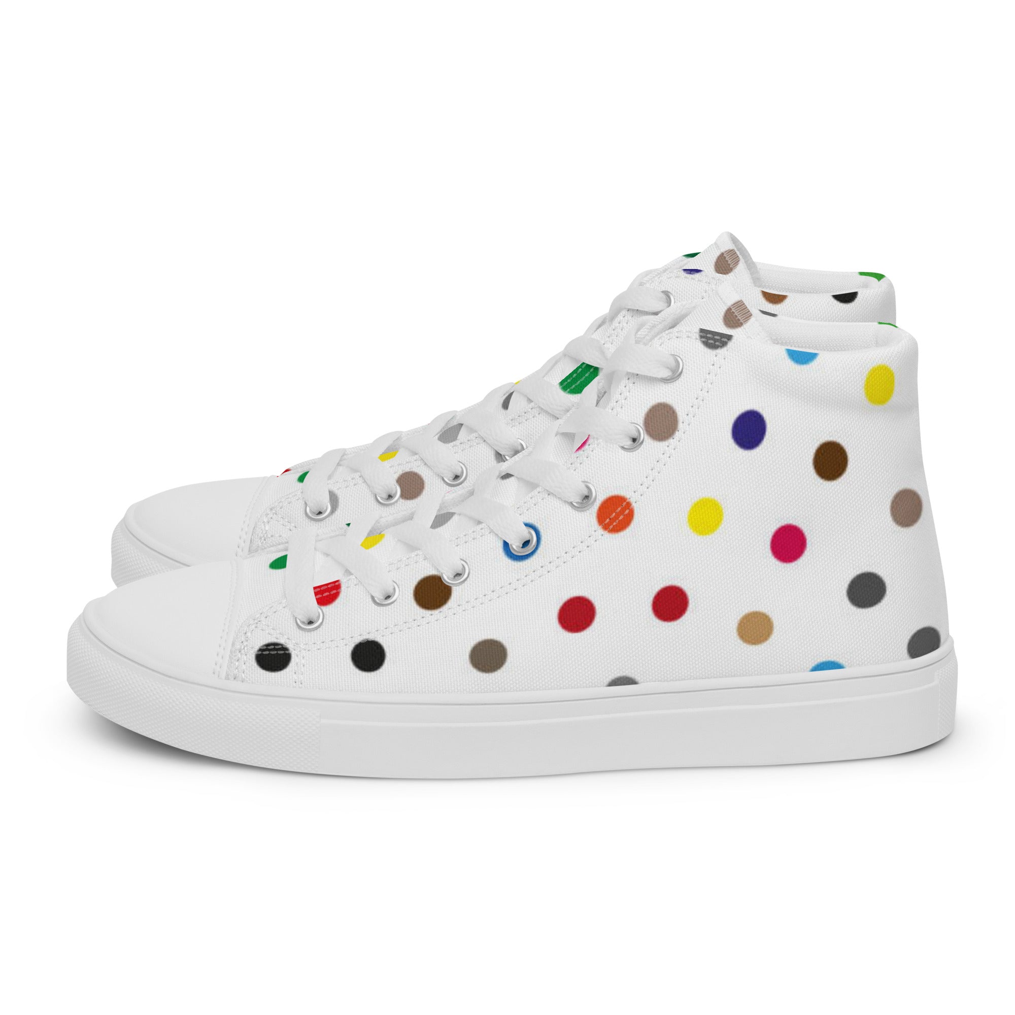 Zilla Dots Party City Men’s high top canvas shoes