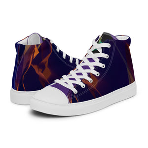 Abstract: IndiGold Men’s high top canvas shoes