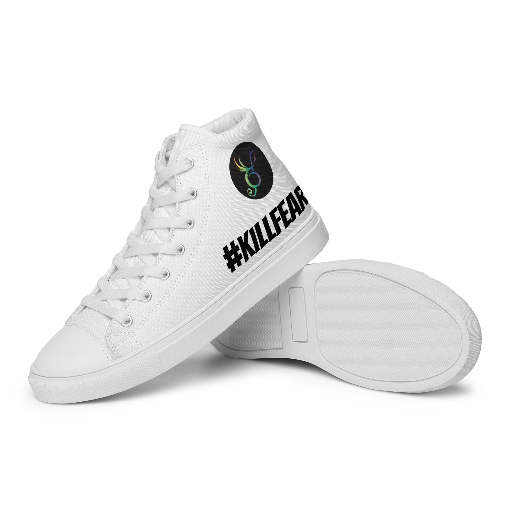 #KillFear Men’s high top canvas shoes