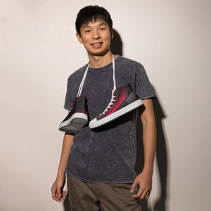 Abstract Night Sun Men’s high top canvas shoes