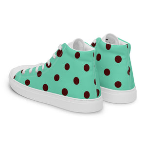 Zilla Dots Envy Men’s high top canvas shoes