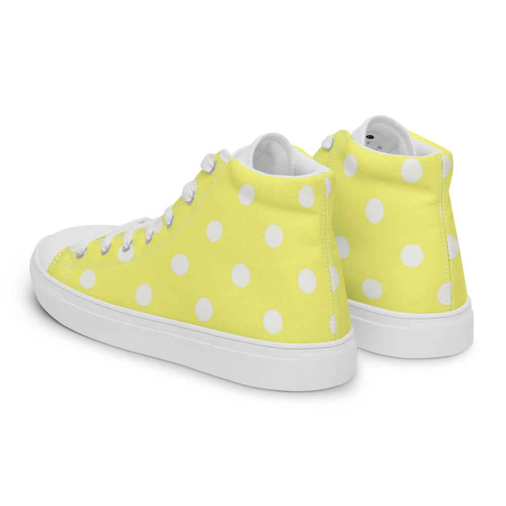 Zilla Dots Sunshine Men’s high top canvas shoes