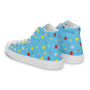 Zilla Dots Confetti Men’s high top canvas shoes