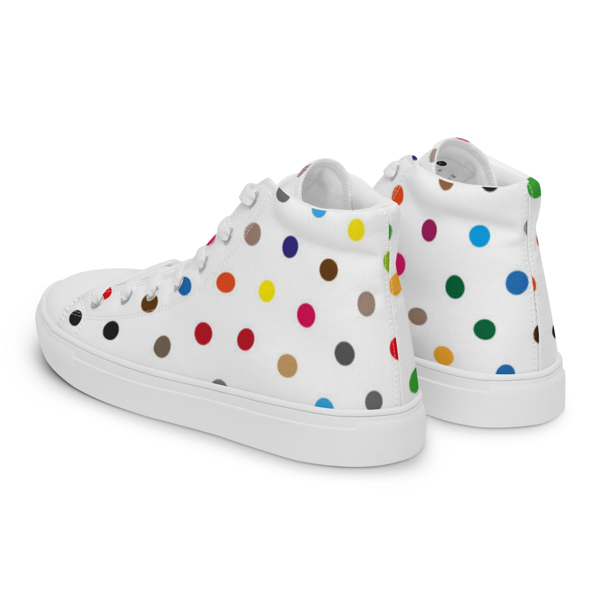 Zilla Dots Party City Men’s high top canvas shoes