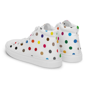 Zilla Dots Party City Men’s high top canvas shoes