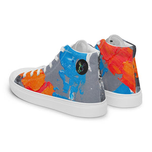 Abstract SJ Collection 1 Men’s high top canvas shoes