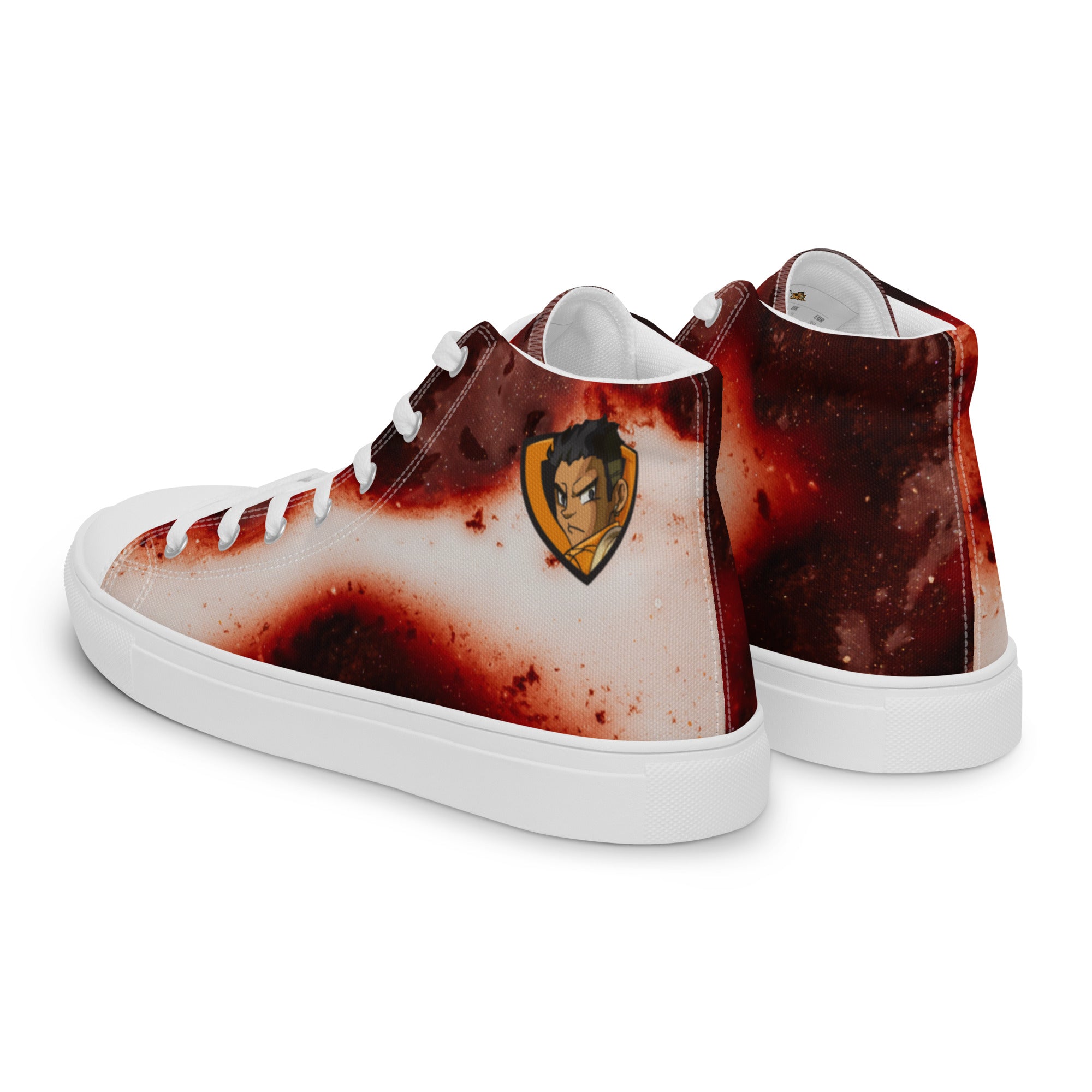 Abstract Lava Men’s high top canvas shoes
