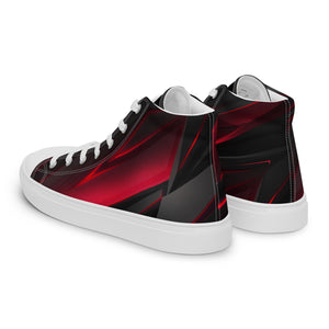 Abstract Night Sun Men’s high top canvas shoes