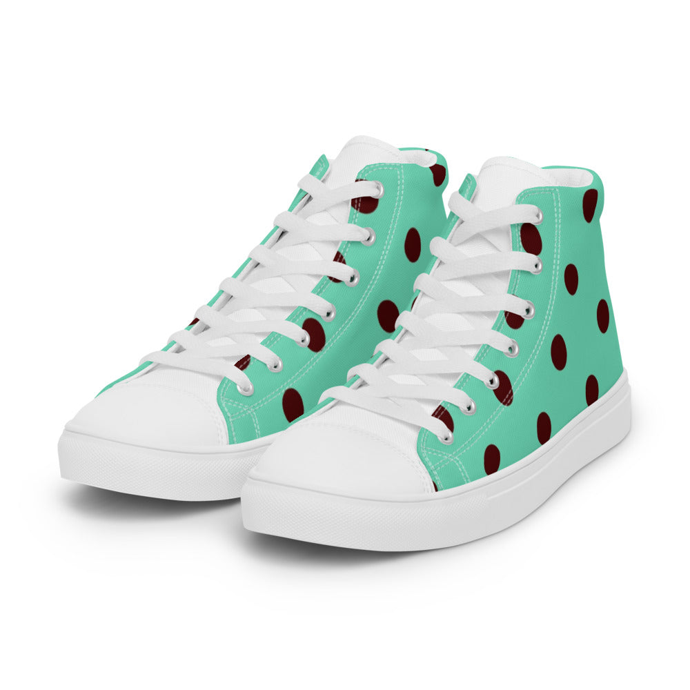 Zilla Dots Envy Men’s high top canvas shoes