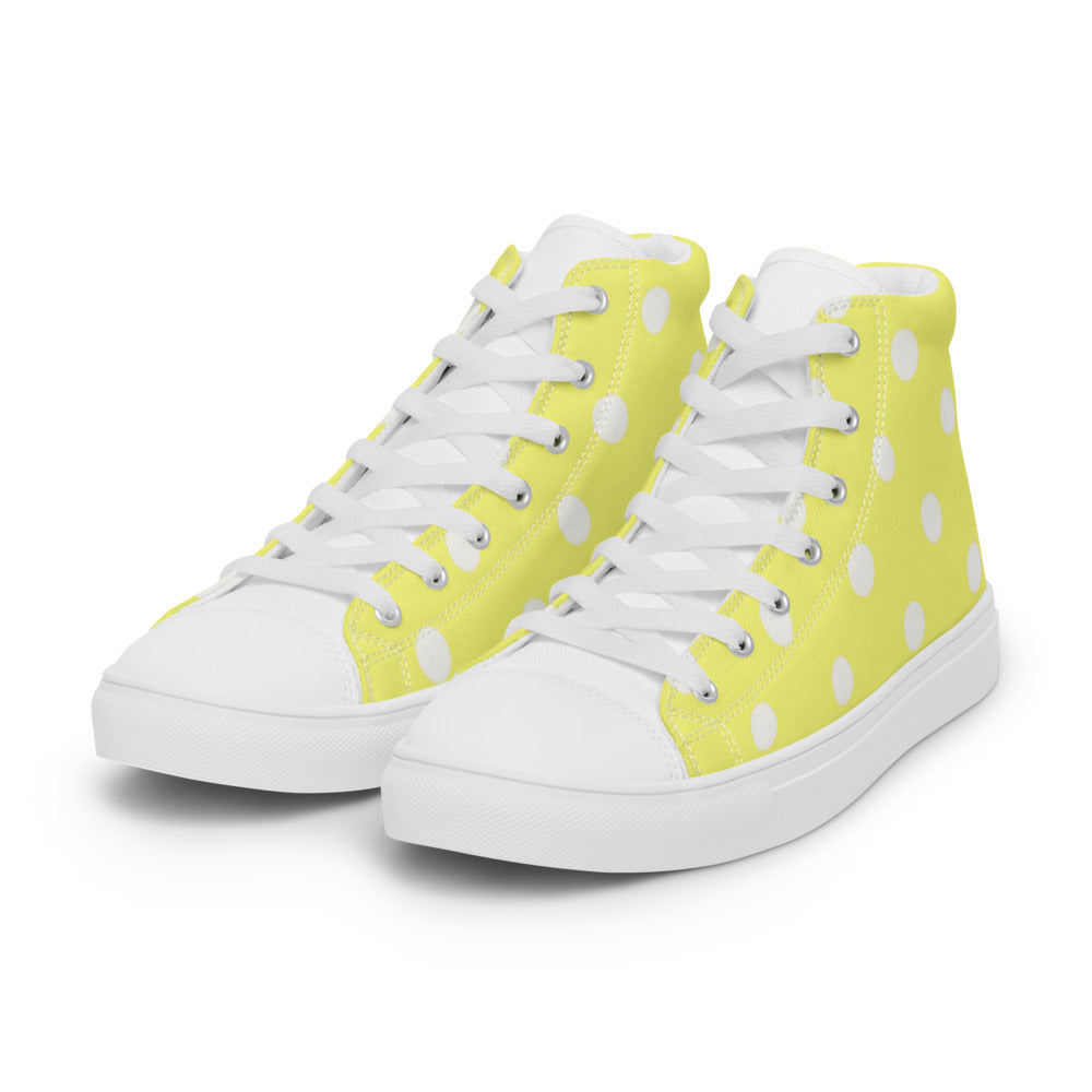 Zilla Dots Sunshine Men’s high top canvas shoes