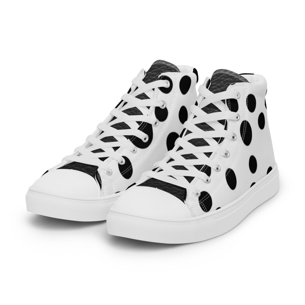 SurfZilla Zilla Dots Moozick Men’s high top canvas shoes