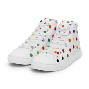 Zilla Dots Party City Men’s high top canvas shoes