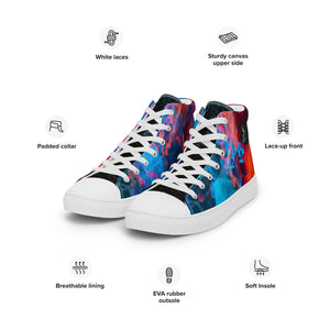 SurfZilla Abstract 1 Men’s high top canvas shoes