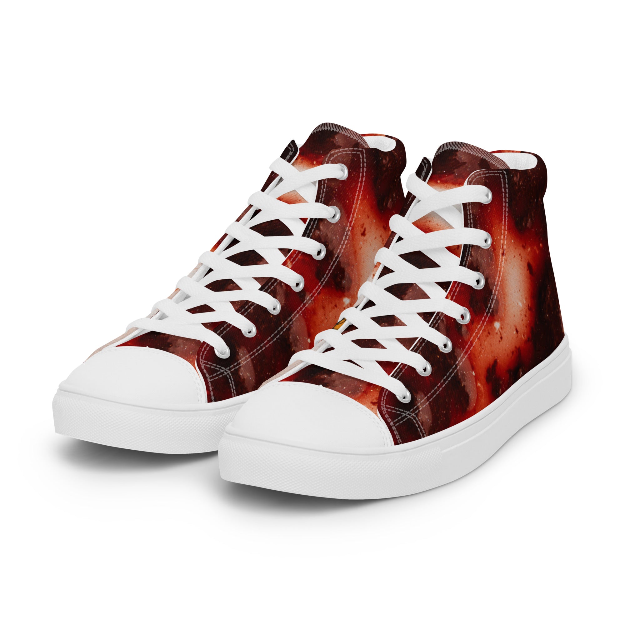 Abstract Lava Men’s high top canvas shoes