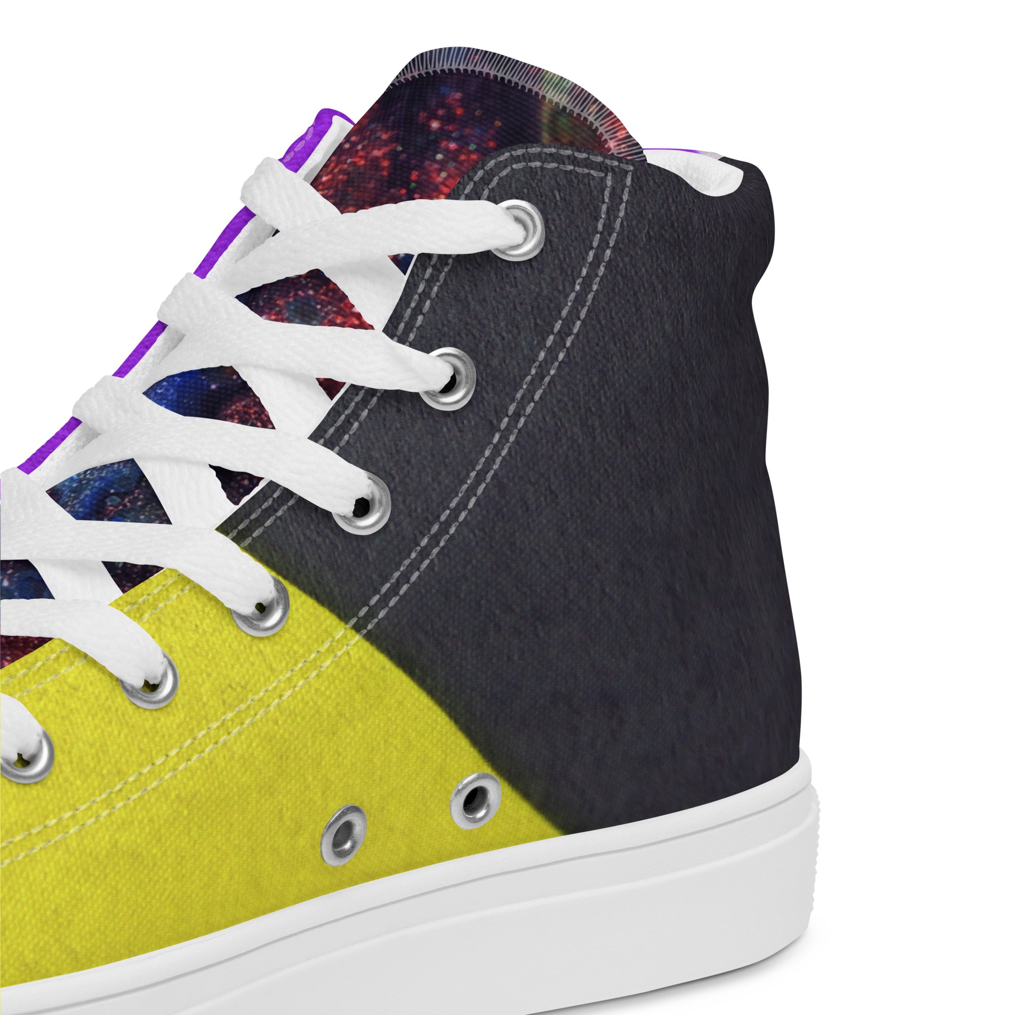 Abstract Prime Men’s high top canvas shoes