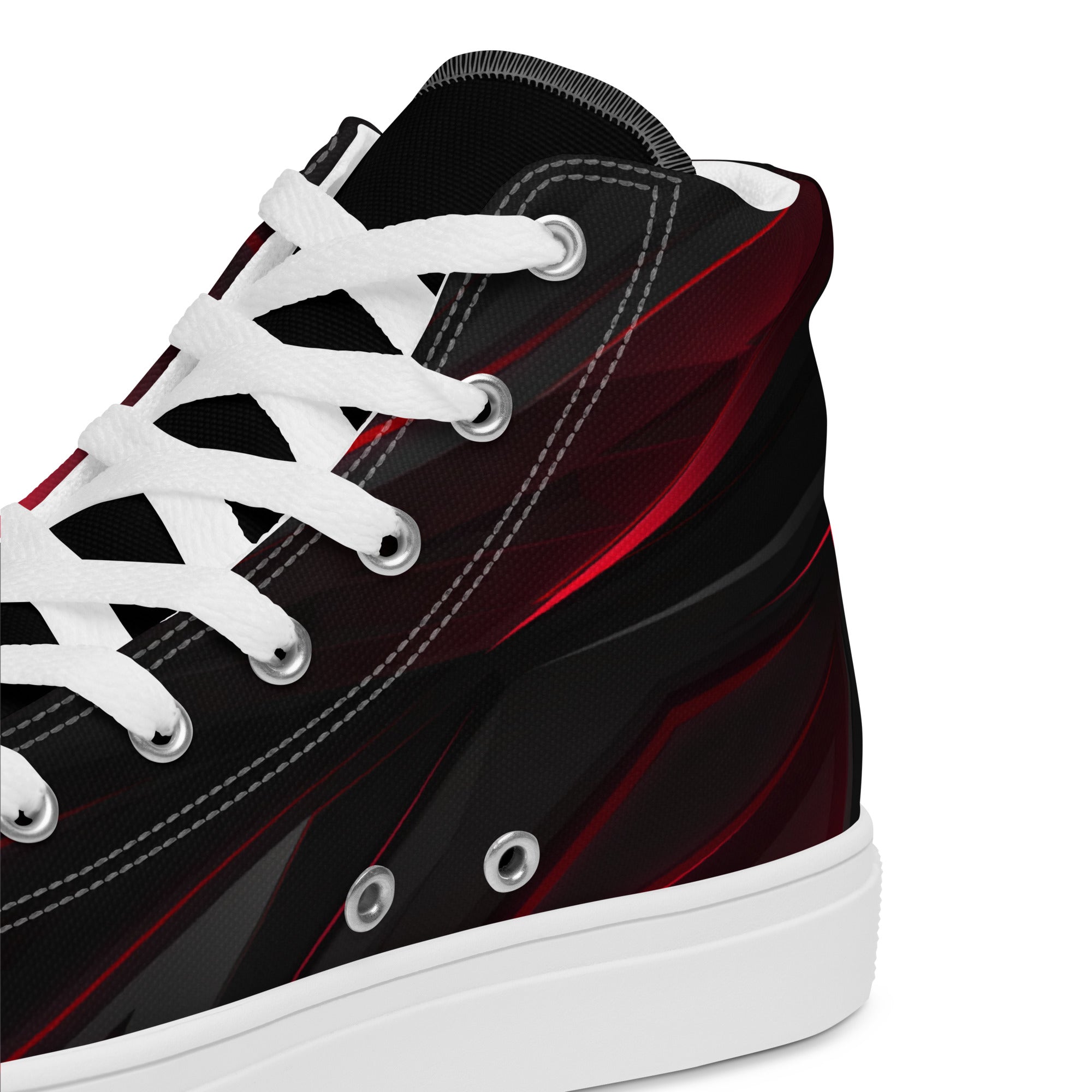 Abstract Night Sun Men’s high top canvas shoes
