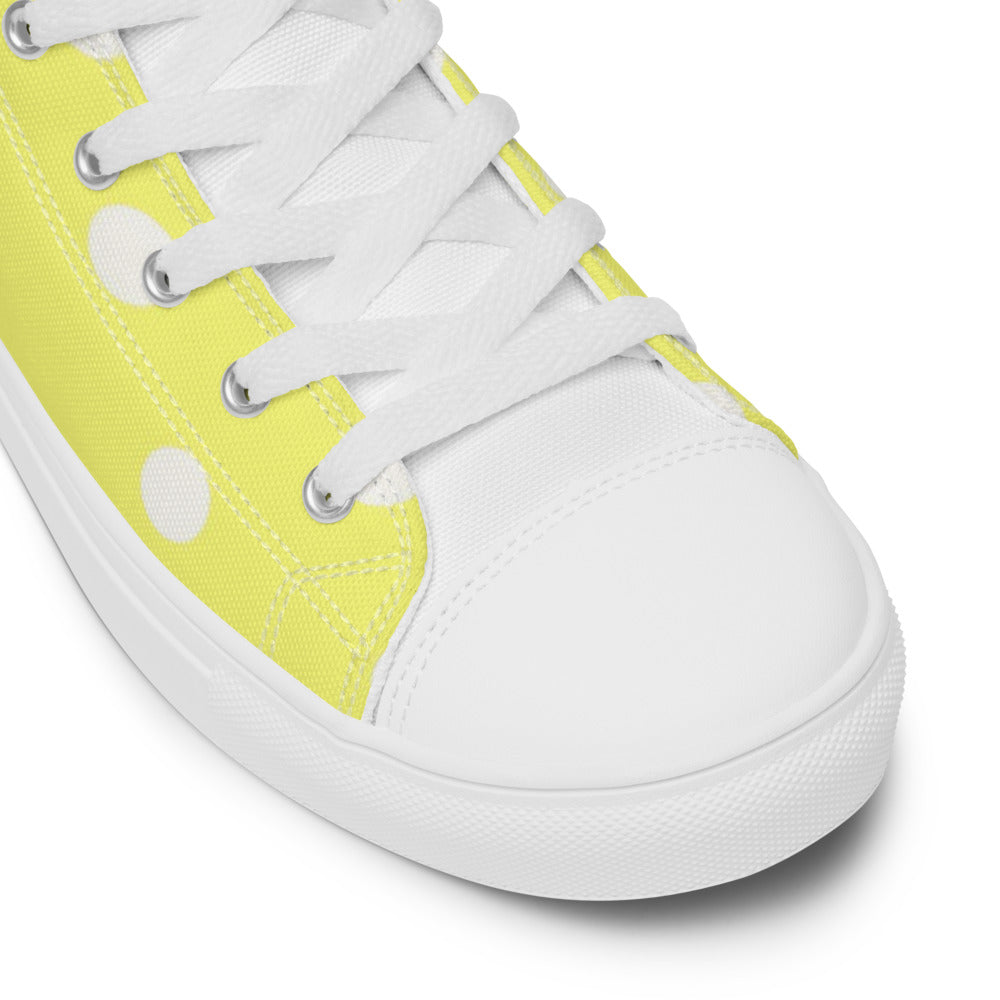 Zilla Dots Sunshine Men’s high top canvas shoes