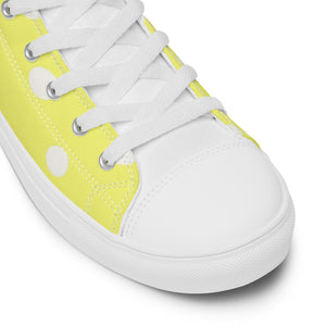 Zilla Dots Sunshine Men’s high top canvas shoes