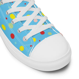 Zilla Dots Confetti Men’s high top canvas shoes